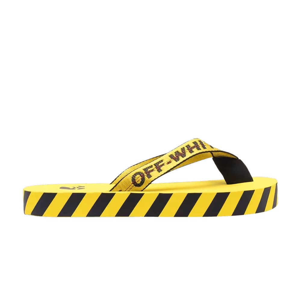 Off-White Industrial Flip Flops Logo Tape - Yellow 2022