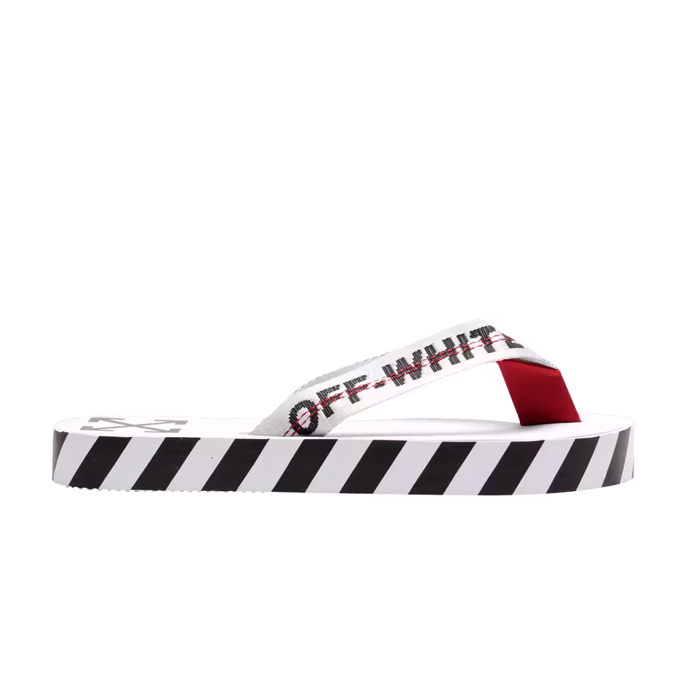 Off-White Flip Flops Graphic Print - White