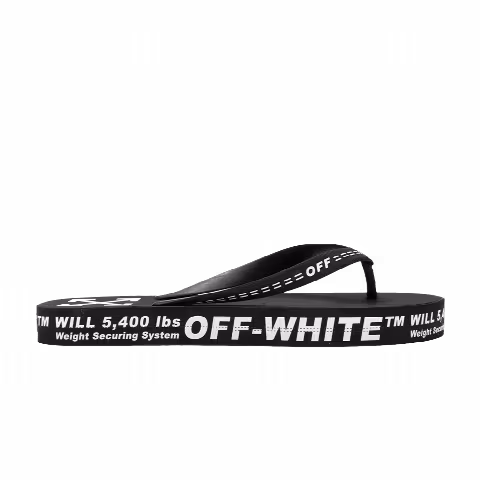 Off-White Flip Flops 'Typographic Logo - Black'
