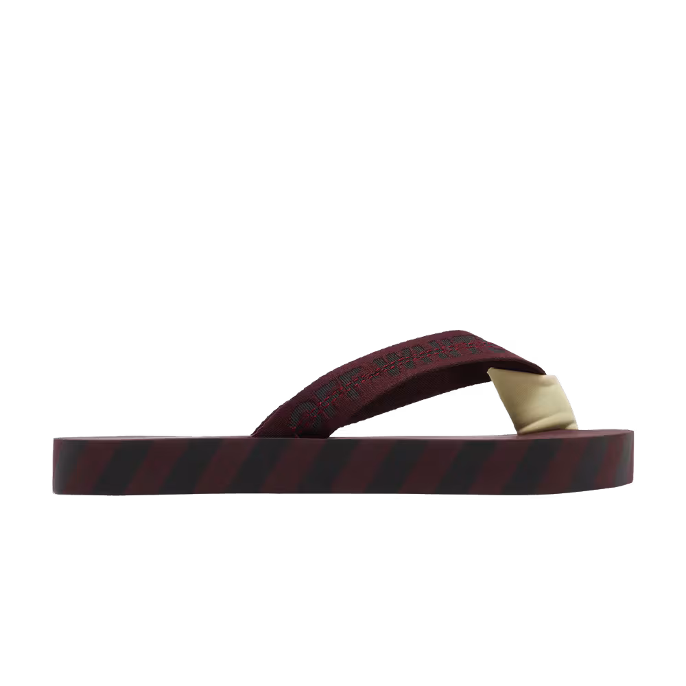 Off-White Flip Flops Graphic Print - Burgundy