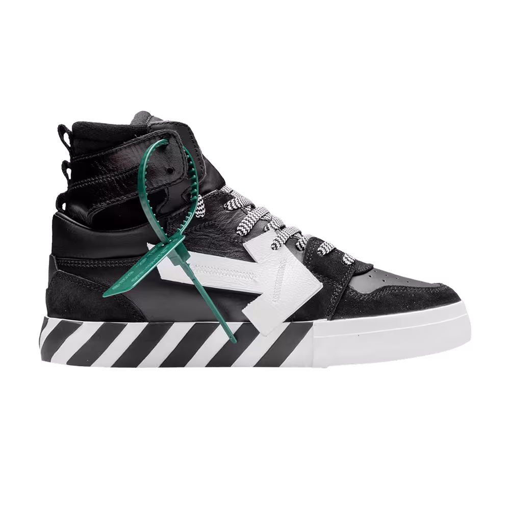 Off-White High Top Vulcanized Black White