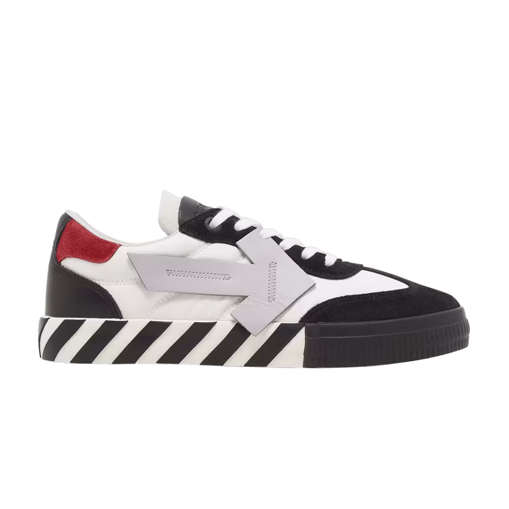 Off-White Floating Arrow Low Vulc Leather Black White Red