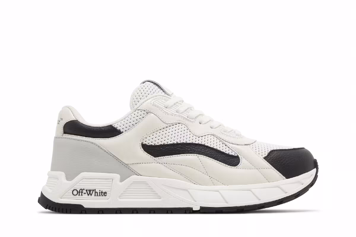 Off-White Runner B Sneaker White Black, view 2