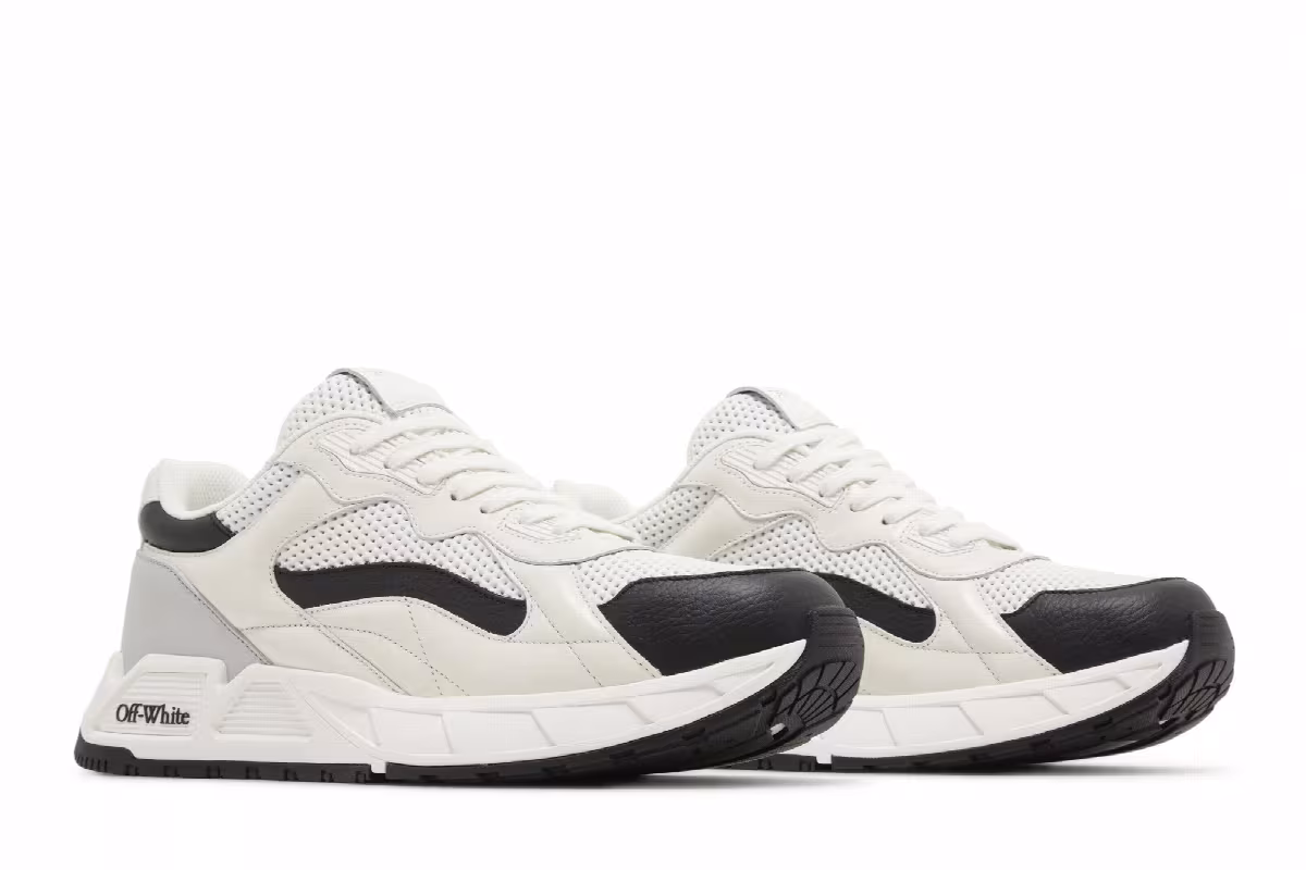 Off-White Runner B Sneaker White Black, view 9