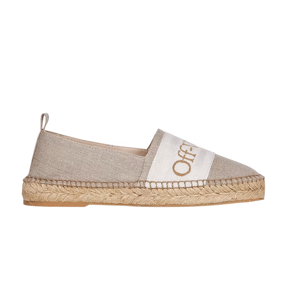 Off-White Women's Bookish Canvas Espadrilles Beige