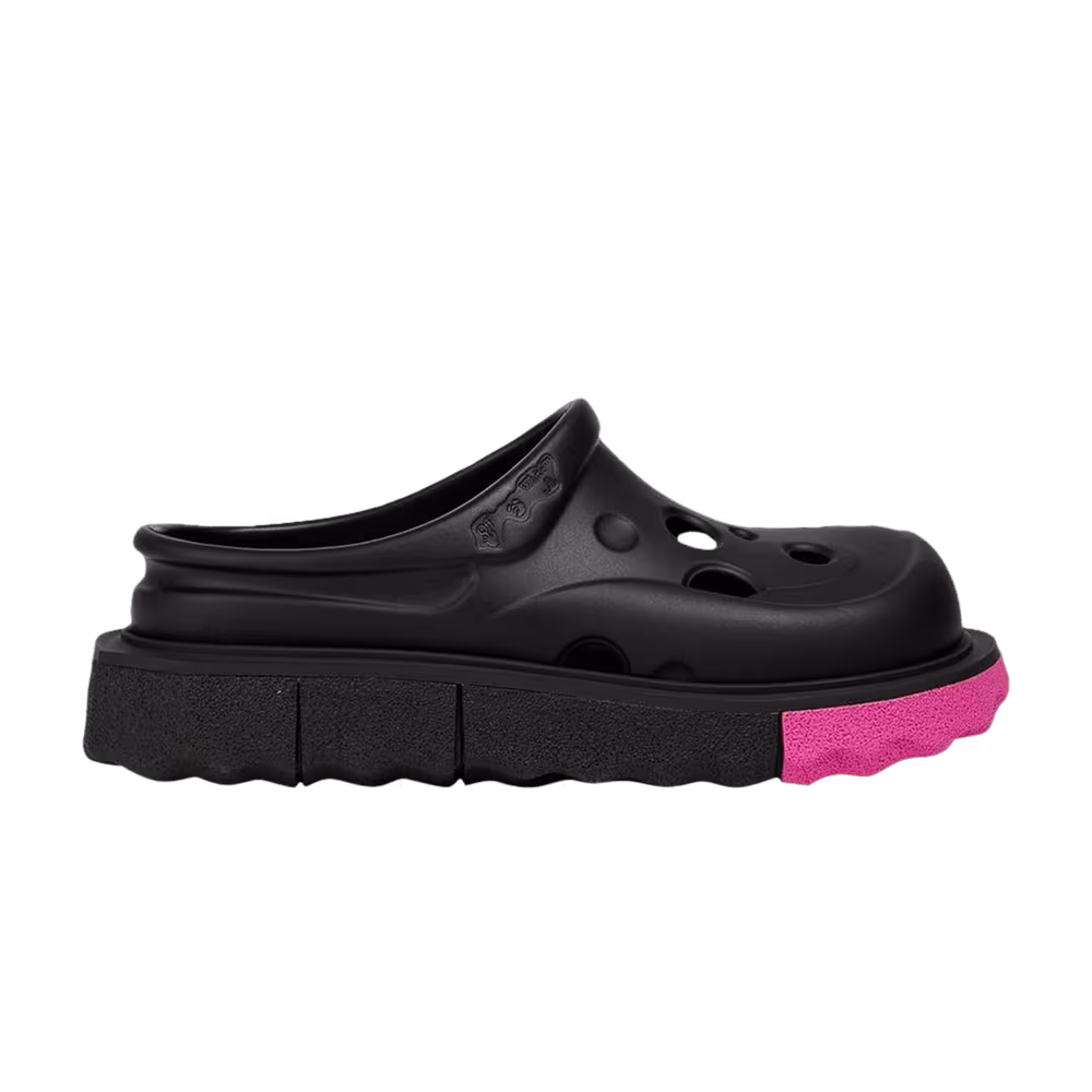 Off-White Women's Sponge Meteor Clog Black Fuchsia