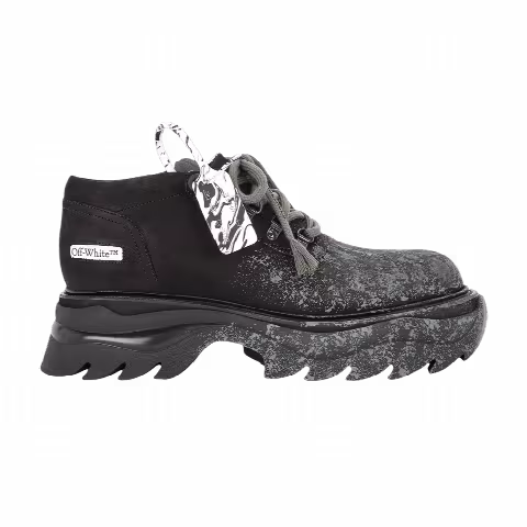 Off-White Chunky Ridged Sole Lace Up 'Black Grey'