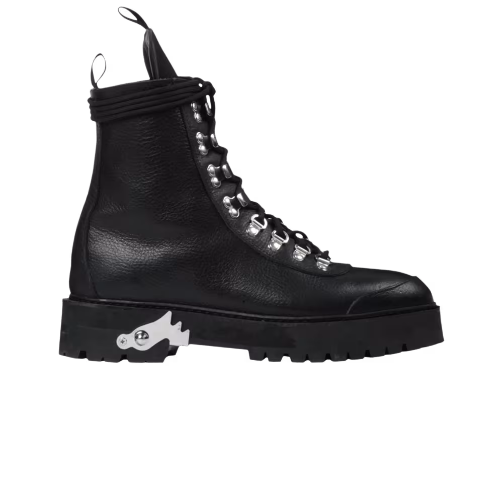 Off-White Women's Leather Hiking Boot Black