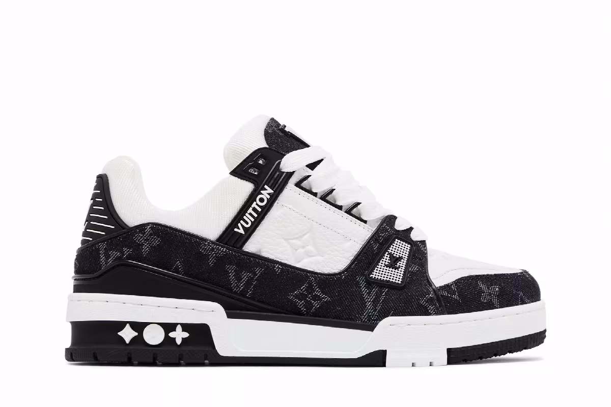 Louis Vuitton Trainer Denim Noir, view 2