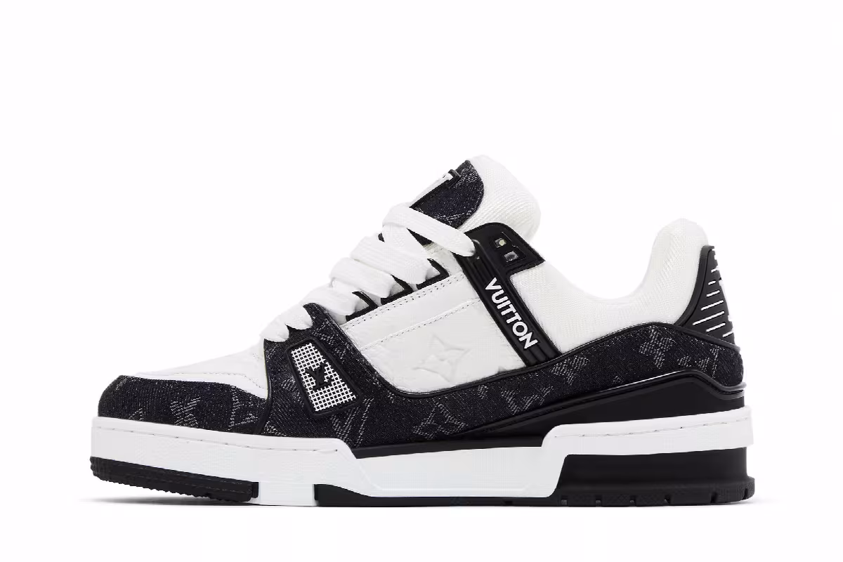Louis Vuitton Trainer Denim Noir, view 4
