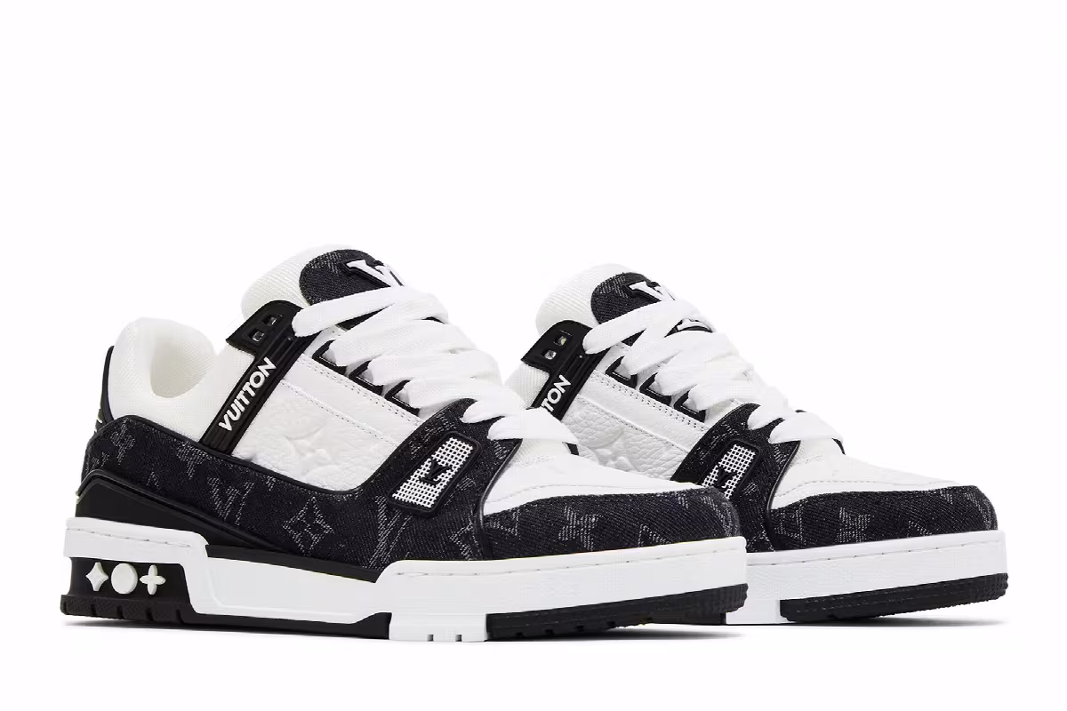 Louis Vuitton Trainer Denim Noir, view 9
