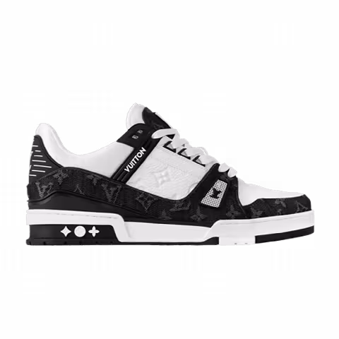 Louis Vuitton Trainer 'Embossed Monogram - White Black Denim'