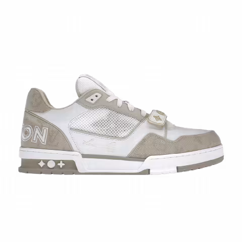 Louis Vuitton Trainer Sneaker 'Velcro Strap - Beige Monogram Denim'