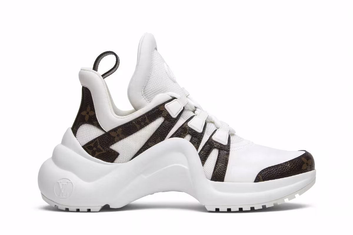 Louis Vuitton Women's Archlight Sneaker White Brown, view 2