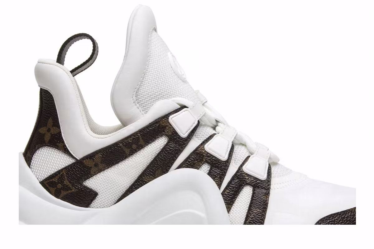 Louis Vuitton Women's Archlight Sneaker White Brown, view 3