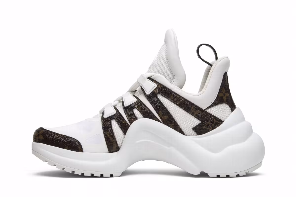 Louis Vuitton Women's Archlight Sneaker White Brown, view 4