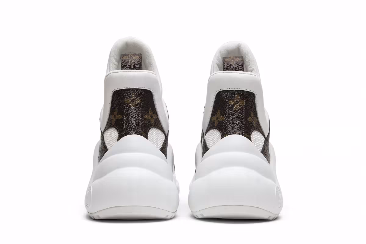 Louis Vuitton Women's Archlight Sneaker White Brown, view 7