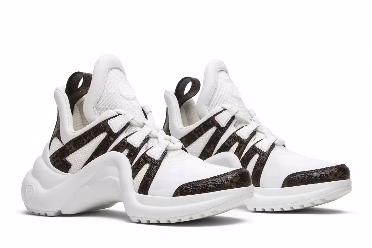 Louis Vuitton Women's Archlight Sneaker White Brown, view 9