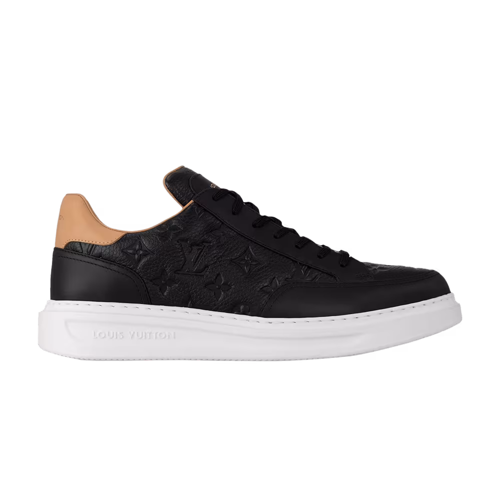 Louis Vuitton Beverly Hills Sneaker Black Brown Monogram Embossed