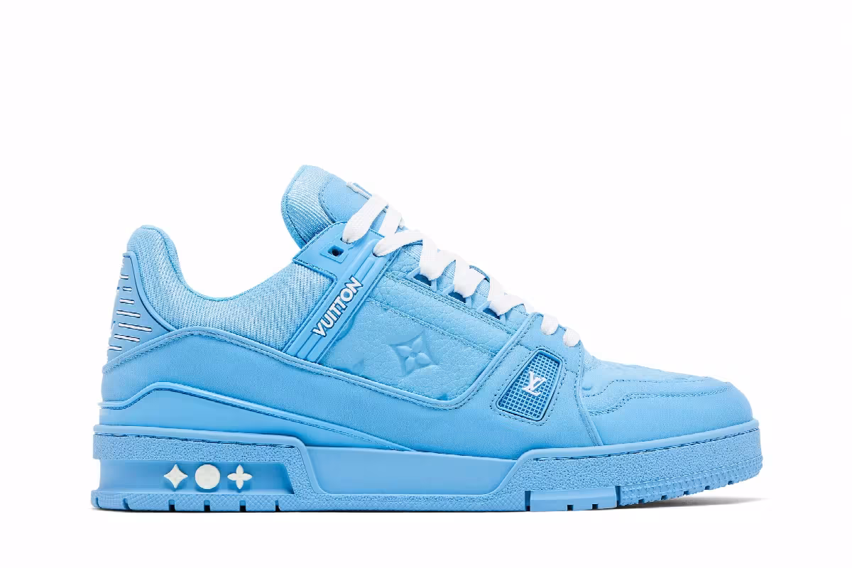 Louis Vuitton Trainer Embossed Monogram - Blue, view 2