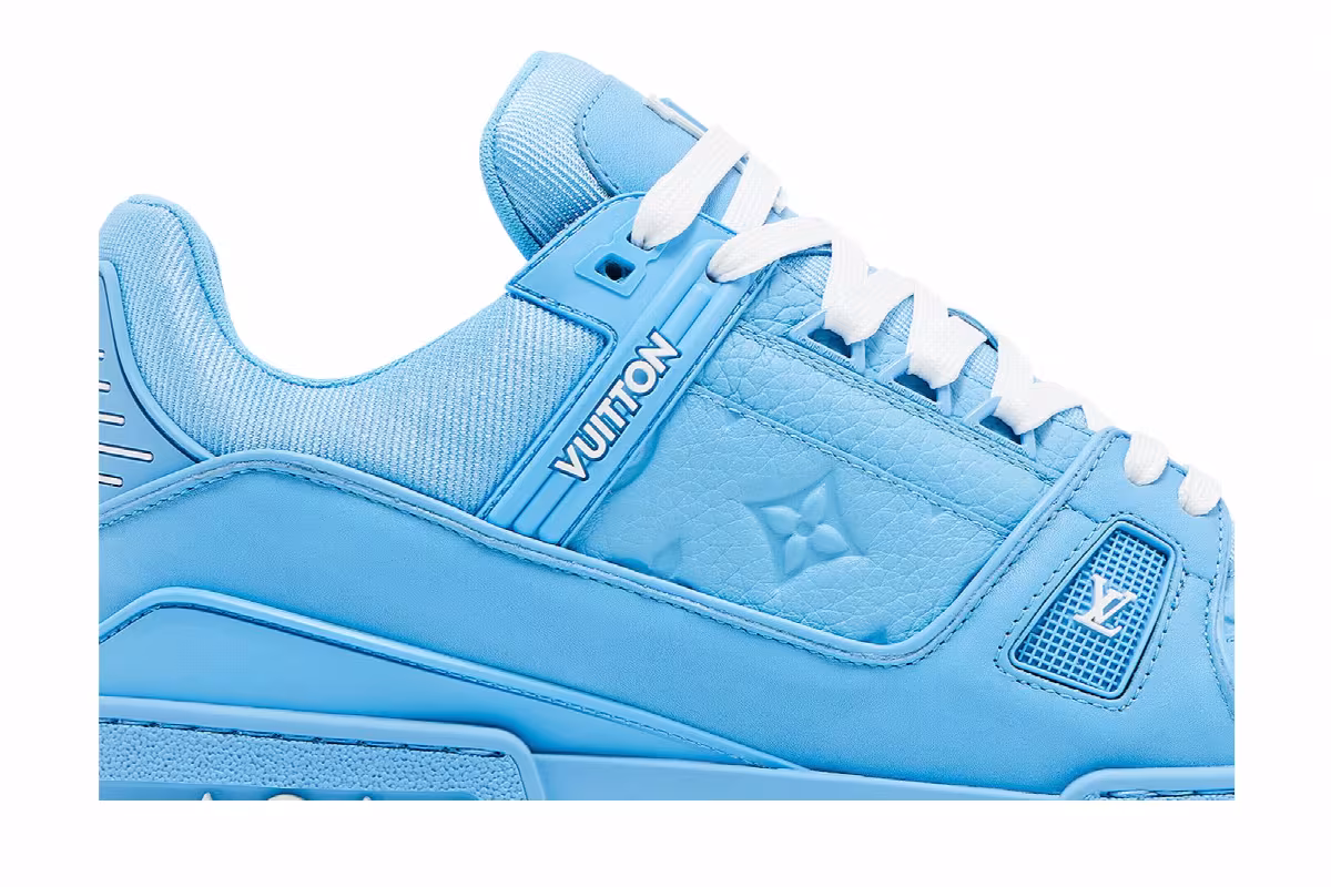 Louis Vuitton Trainer Embossed Monogram - Blue, view 3