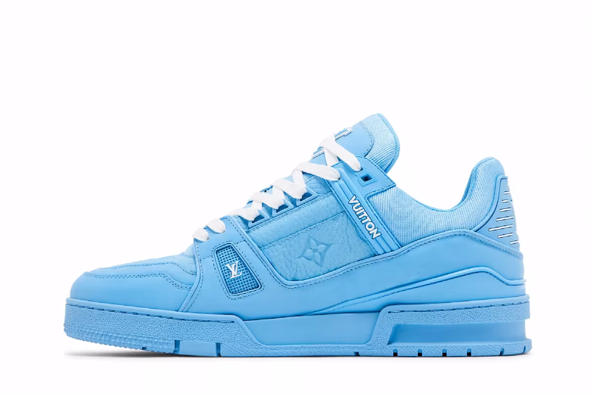 Louis Vuitton Trainer Embossed Monogram - Blue, view 4