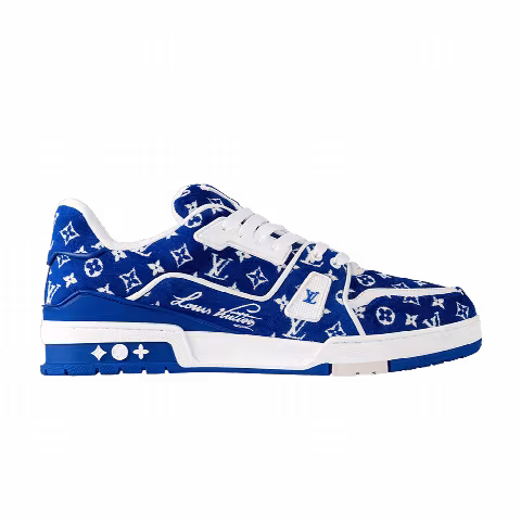Louis Vuitton Trainer Sneaker 'Blue Monogram Textile'