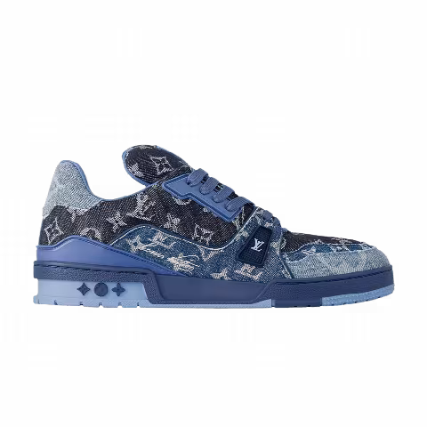 Louis Vuitton Trainer Sneaker 'Blue Monogram Denim'