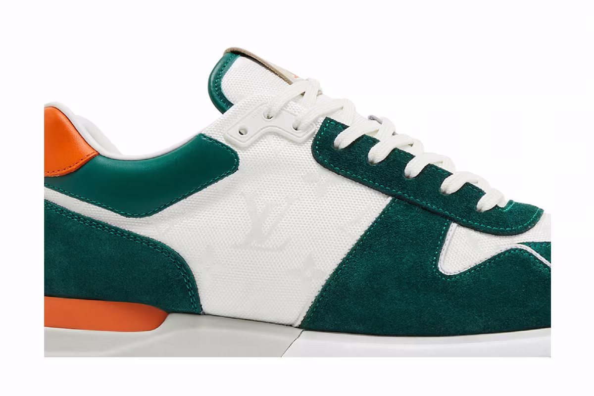 Louis Vuitton Run Away Sneaker Green Monogram, view 3
