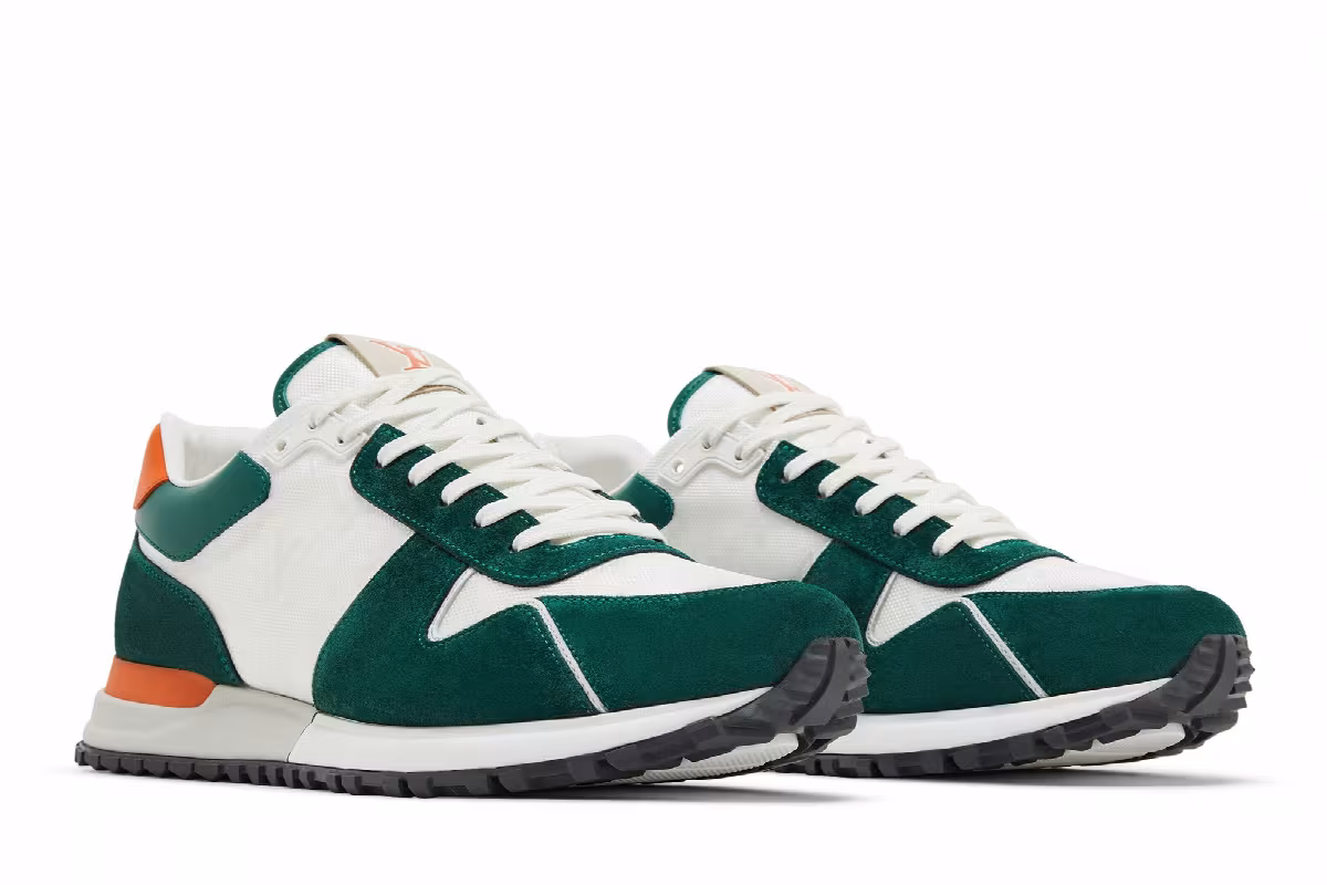Louis Vuitton Run Away Sneaker Green Monogram, view 9