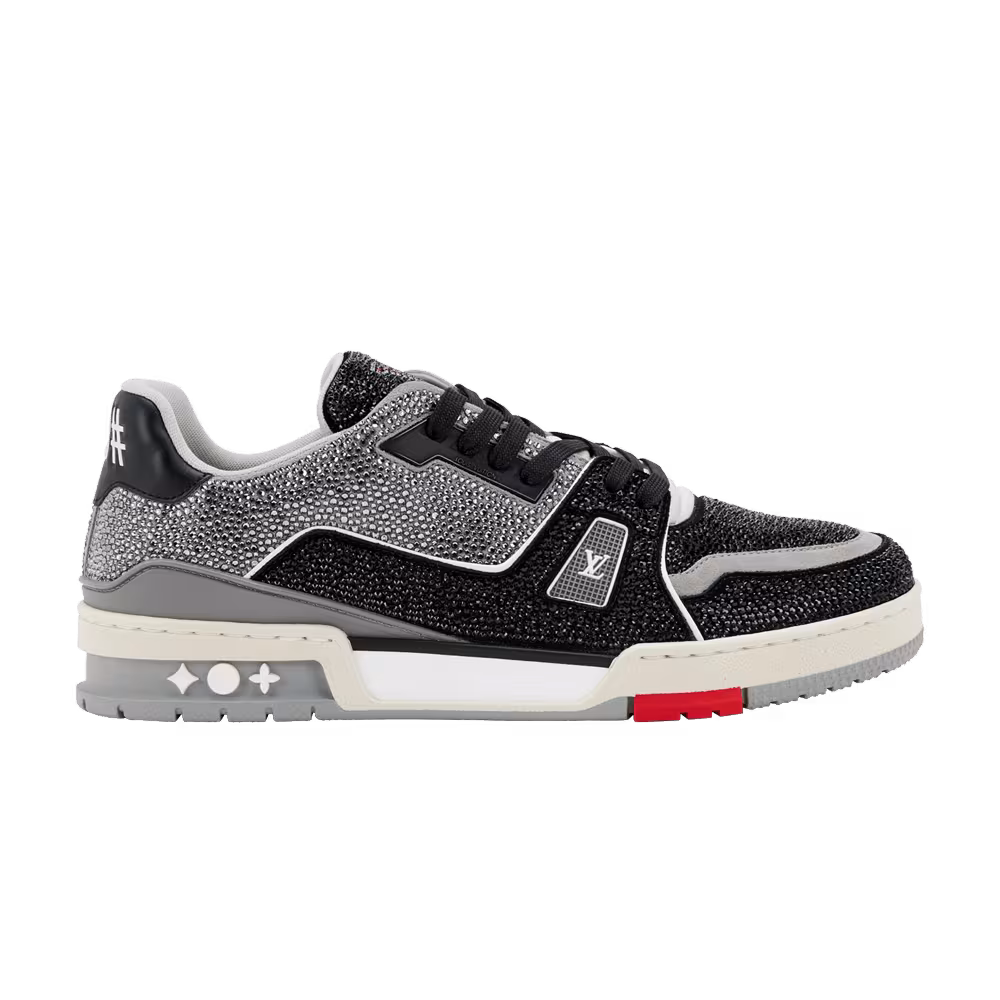Louis Vuitton Trainer Black Grey Rhinestones