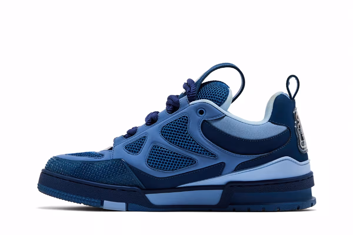 Louis Vuitton Skate Sneaker Blue Light Blue, view 4