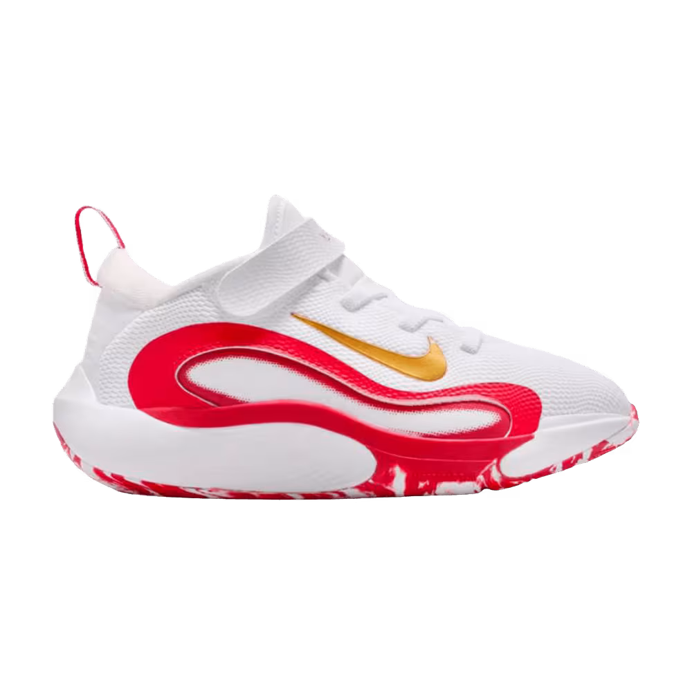 Nike Isofly PS White Metallic Gold University Red