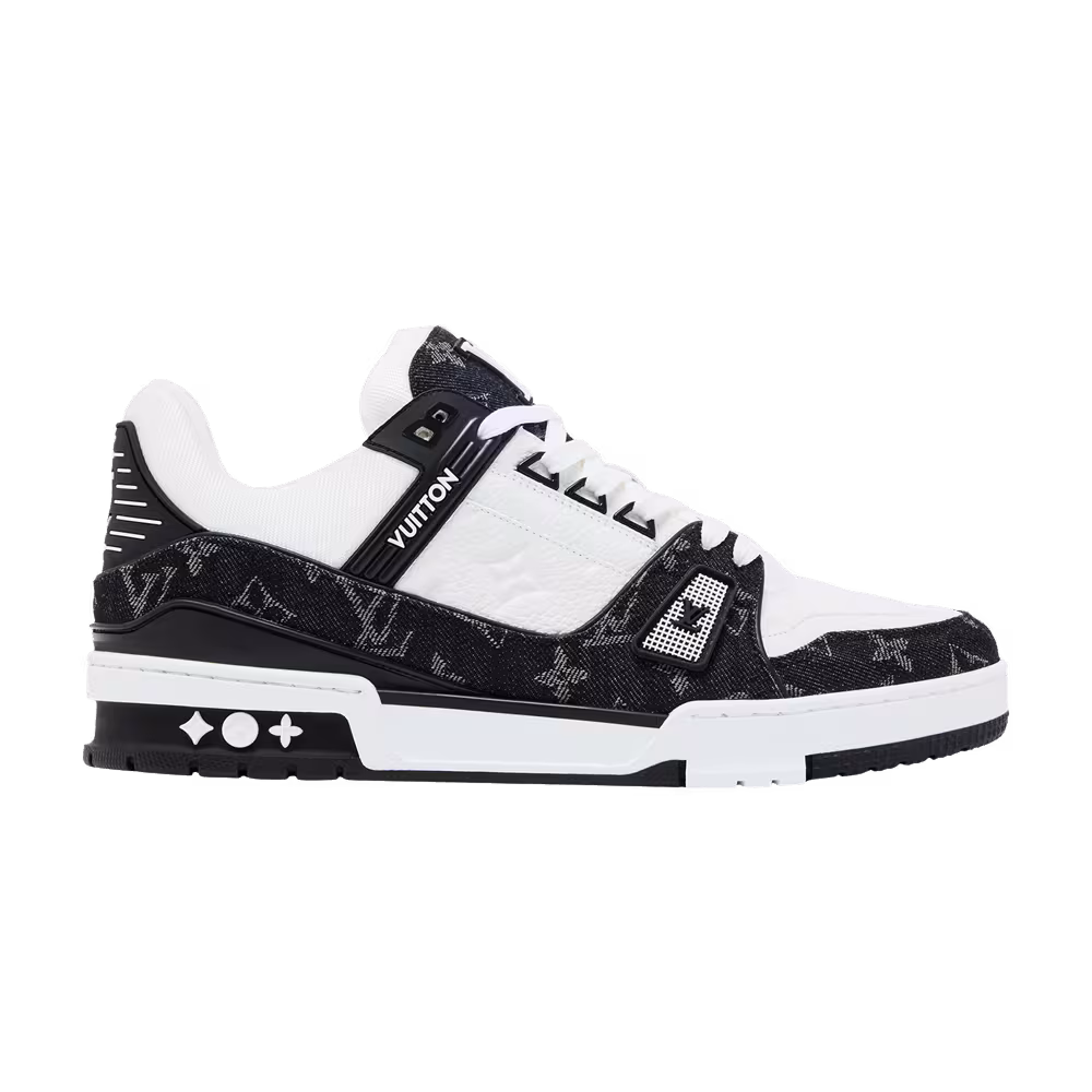 Louis Vuitton Trainer White Black Denim