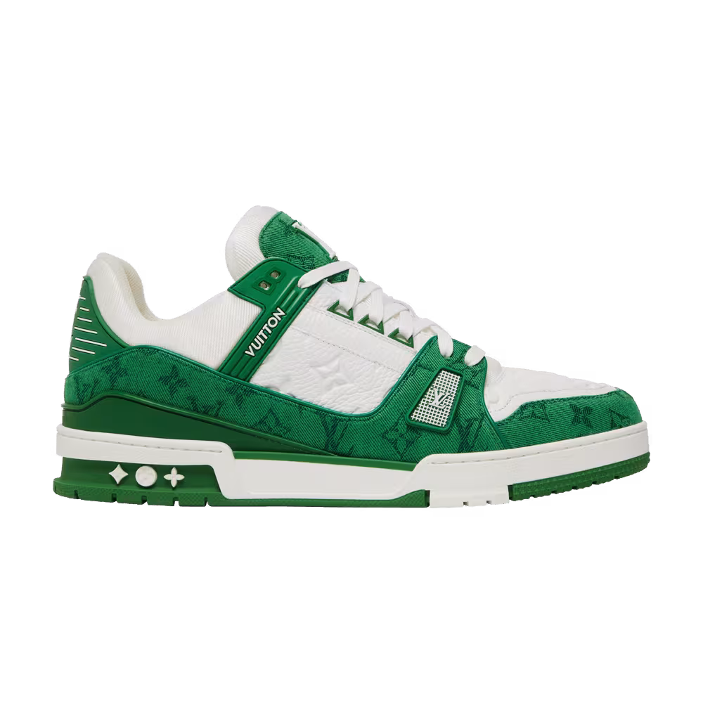 Louis Vuitton Trainer Green Monogram Denim