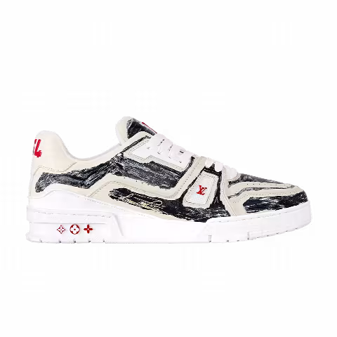 Louis Vuitton Trainer 'Colored-In Motif - White Black'