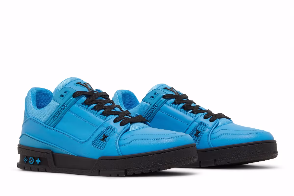 Louis Vuitton Trainer Low Black Blue, view 9
