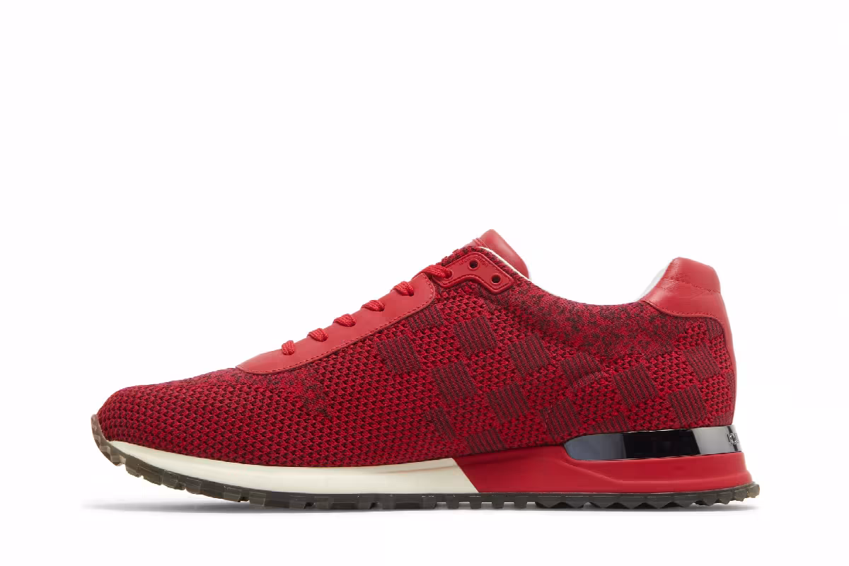 Louis Vuitton Run Away Sneaker Red Quilt, view 4