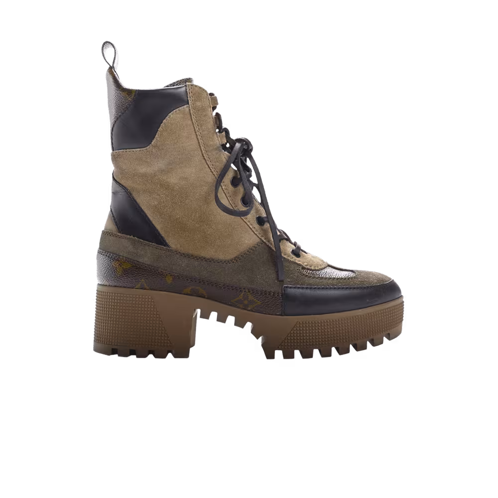 Louis Vuitton Women's Laureate Platform Desert Boot Beige Monogram