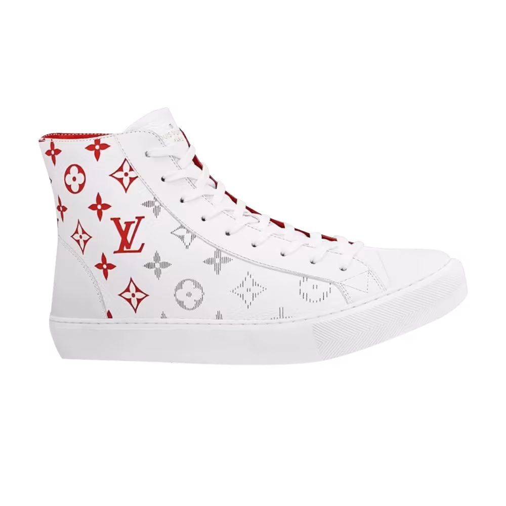 Louis Vuitton Tattoo Sneaker Boot Monogram - White Red