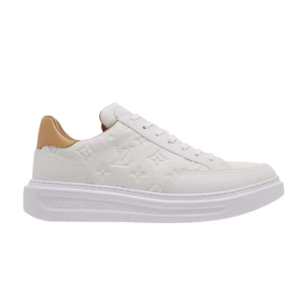 Louis Vuitton Beverly Hills White Brown Monogram Embossed