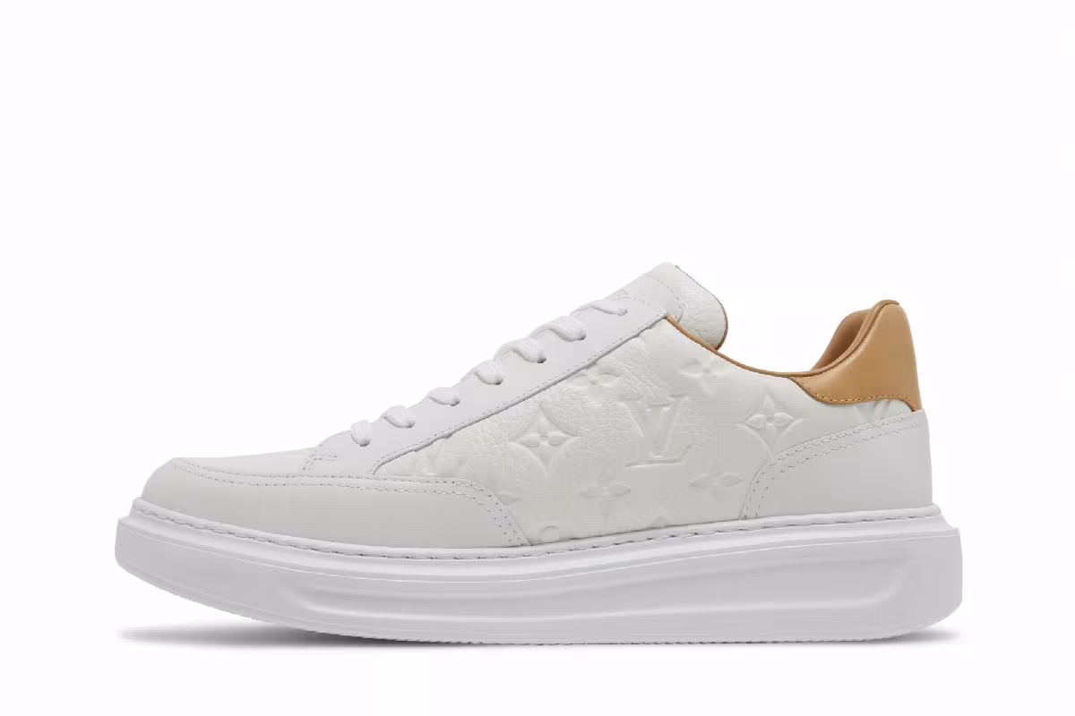 Louis Vuitton Beverly Hills White Brown Monogram Embossed, view 4