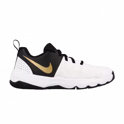 Nike Team Hustle Quick GS 'Black White Metallic Gold'
