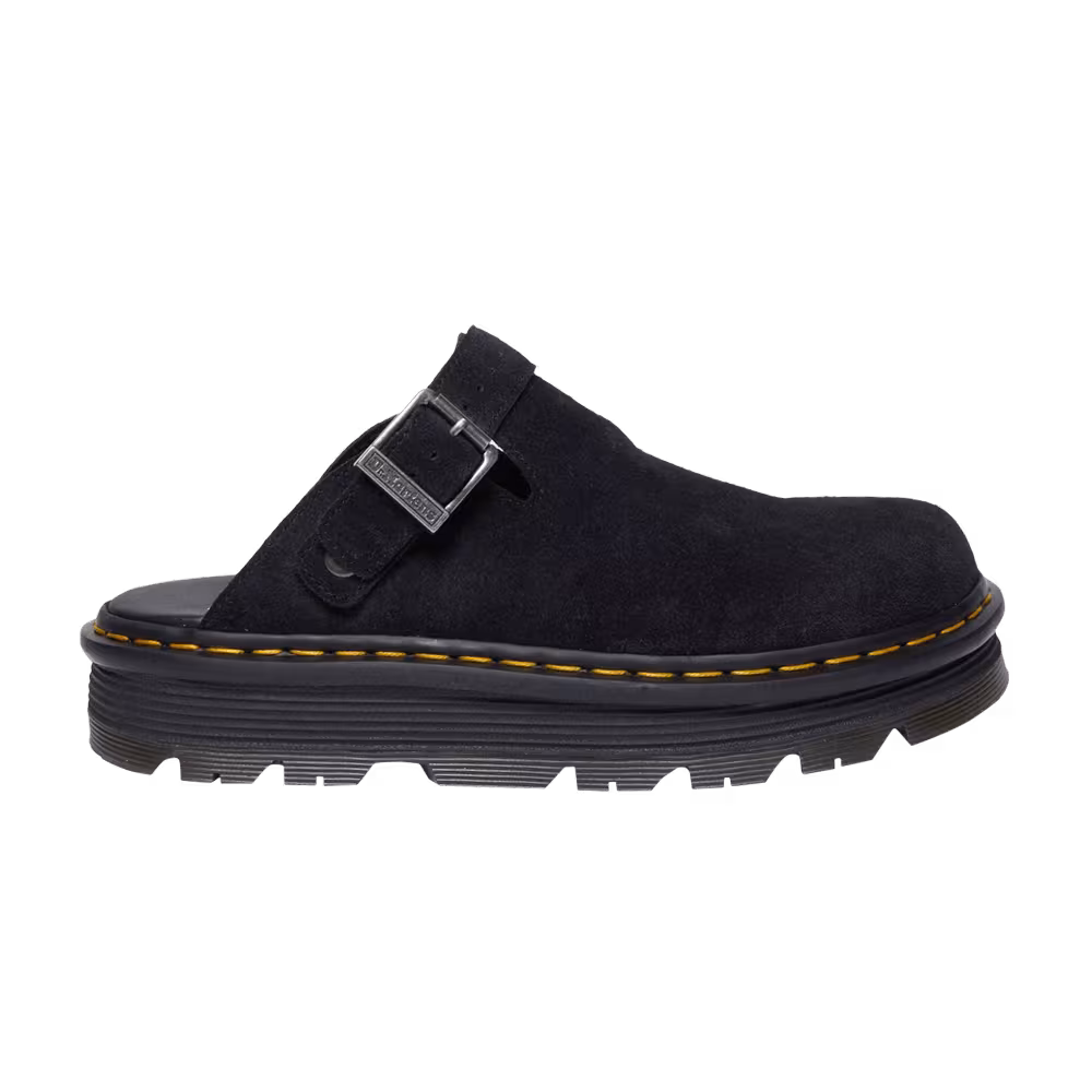 Dr. Martens Zebzag Suede Casual Slingback Platform Mule Black