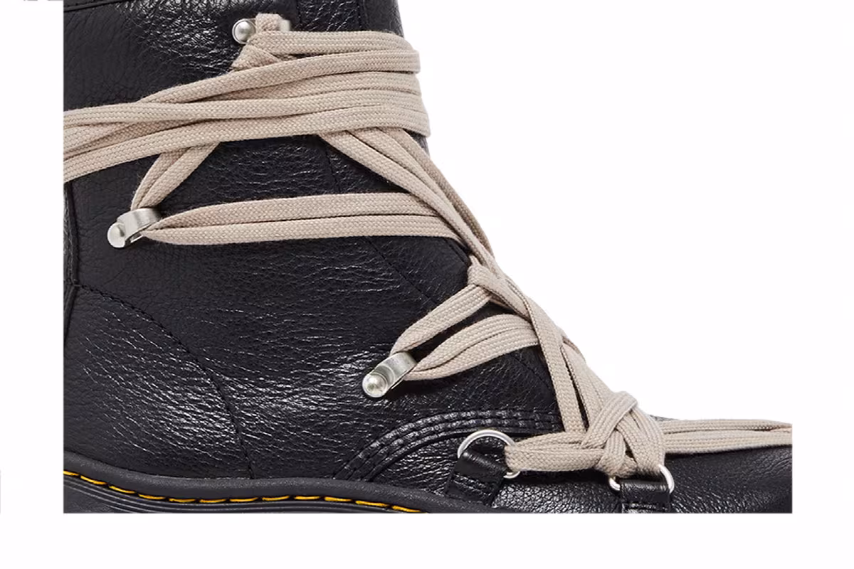Dr. Martens x Rick Owens 1460 DMXL Megalace Boot Black, view 3