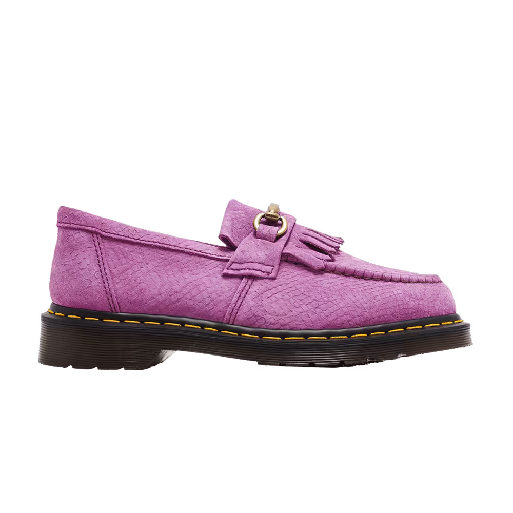 Dr. Martens Adrian Snaffle Repello Emboss Suede Kiltie Loafer Thrift Pink