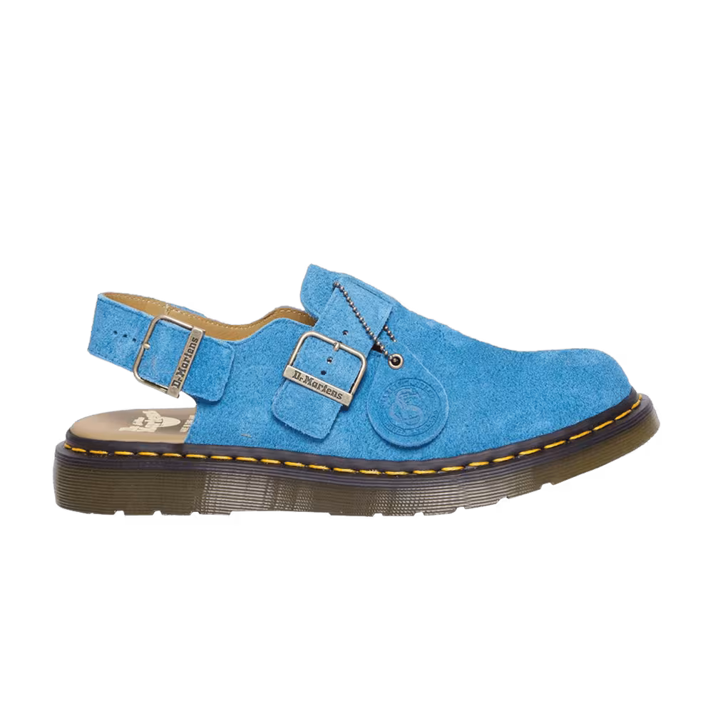 Dr. Martens Jorge Made in England Suede Slingback Mule Blue