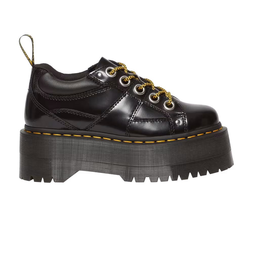 Dr. Martens Women's 5-Eye Max Buttero Leather Platform Black Buttero
