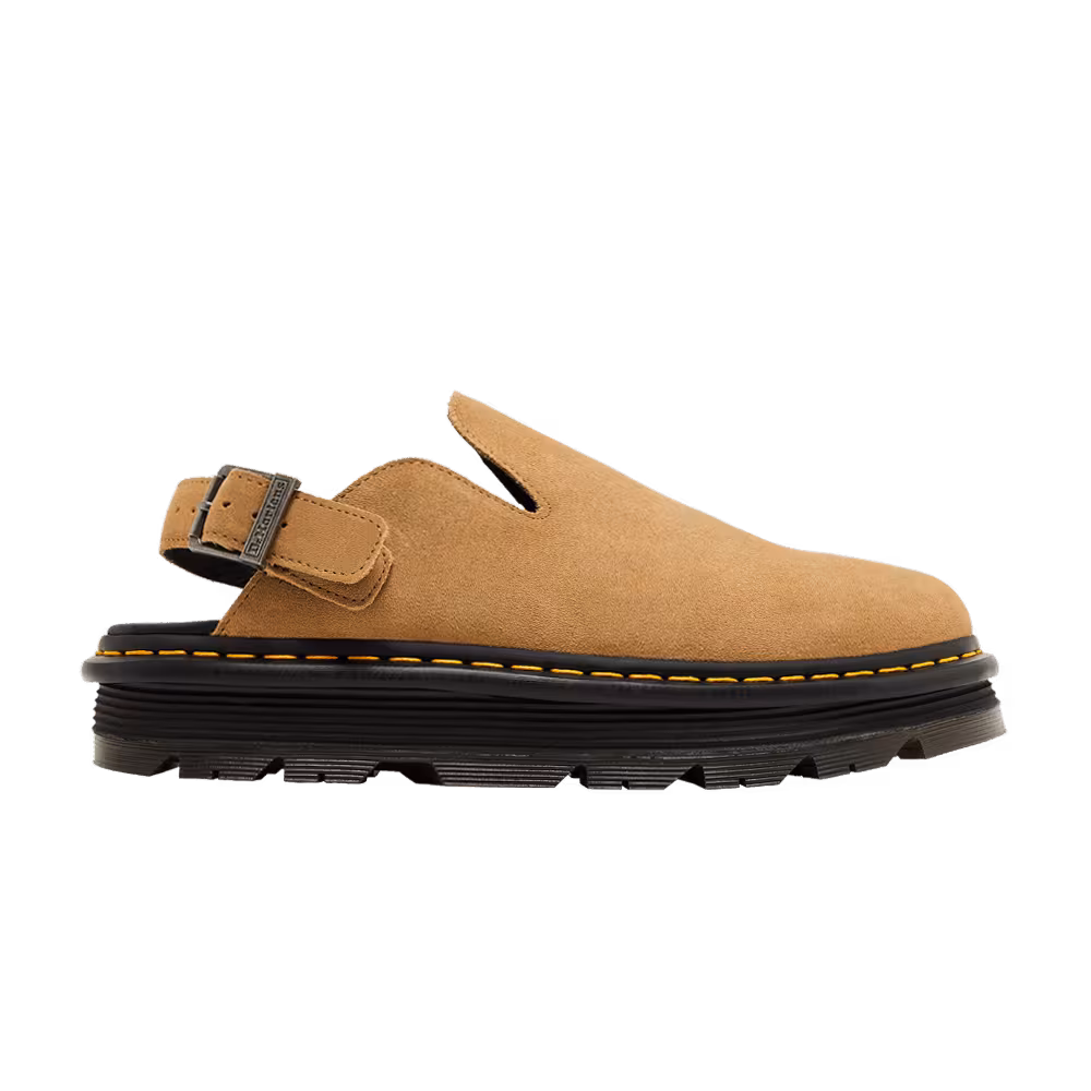 Dr. Martens Zebzag Suede Casual Slingback Platform Mule Savannah Tan