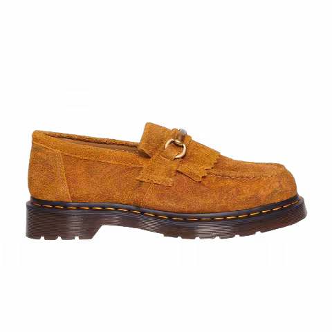 Dr. Martens Adrian Snaffle Marbled Suede Loafer 'Brown Mustard'